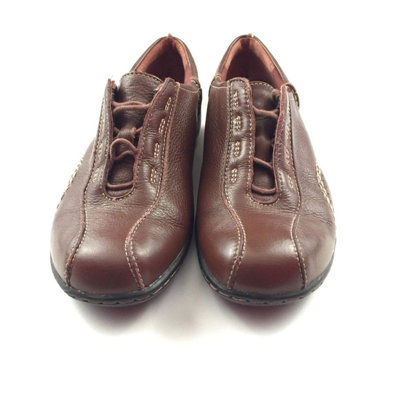 Clarks Shoes Clarks Womens Casual Shoes Brown Leather 75 M Poshmark